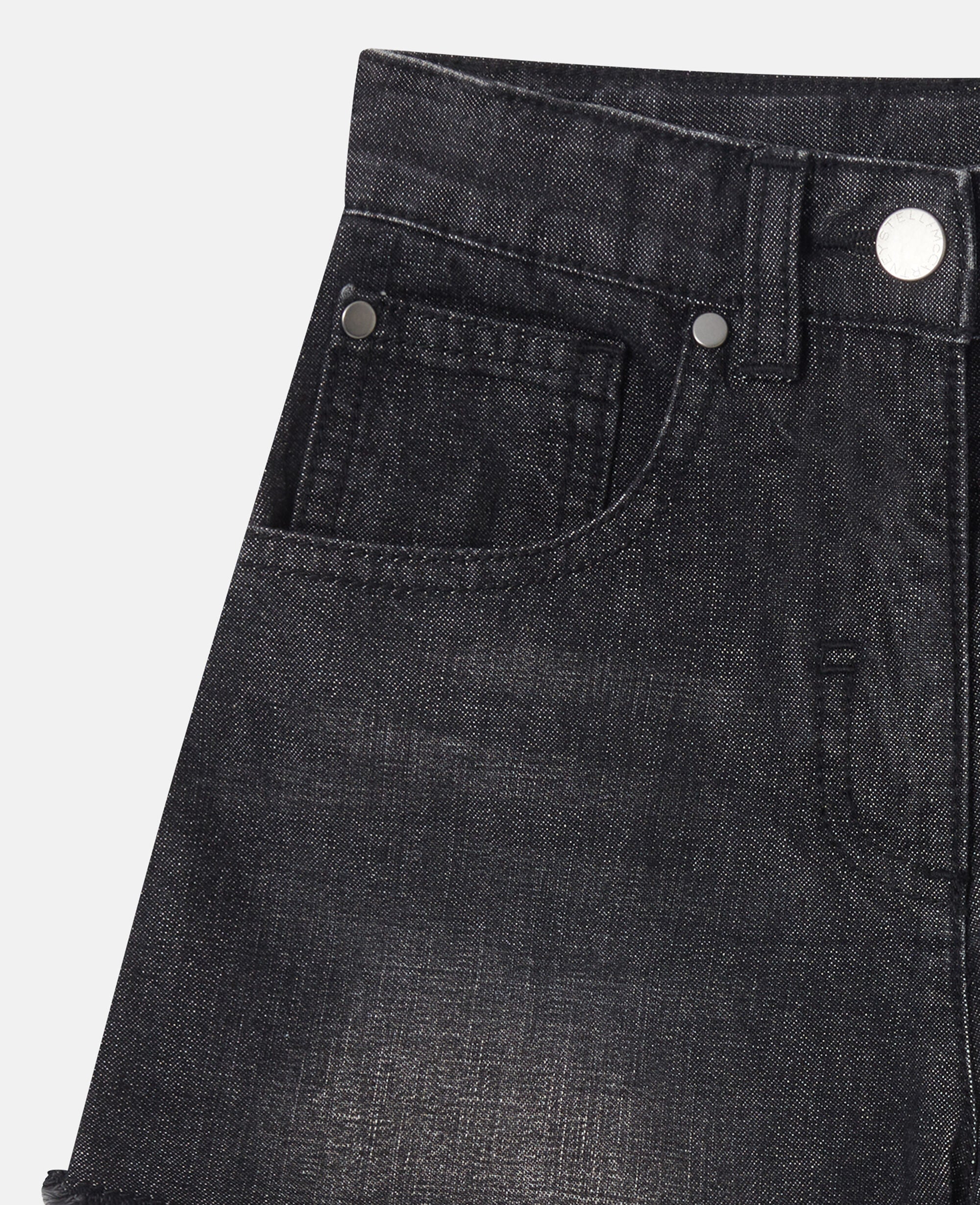 Faded Denim Shorts