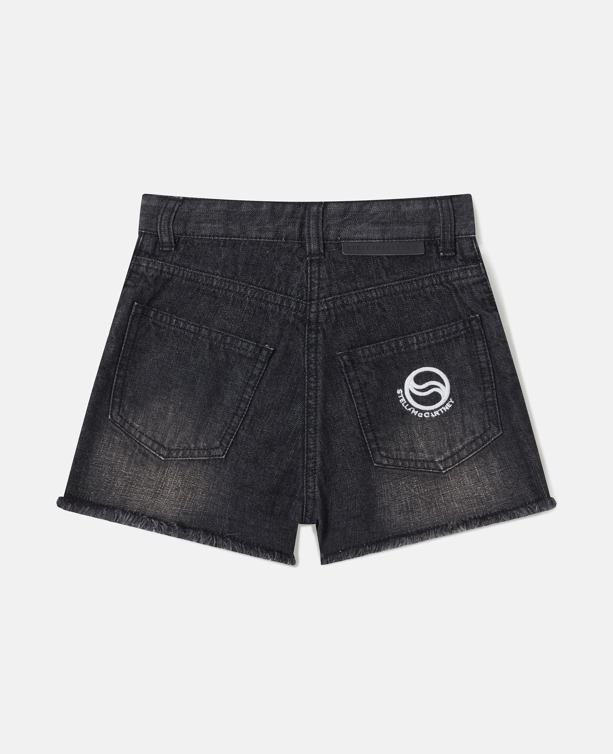 Faded Denim Shorts
