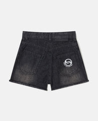 Faded Denim Shorts