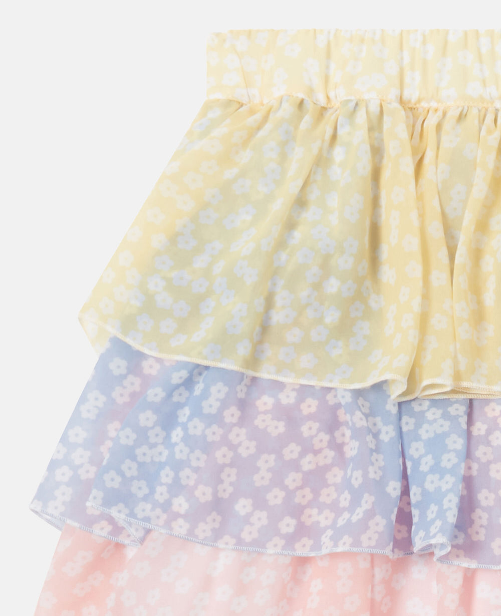 Tiered Chiffon Skirt