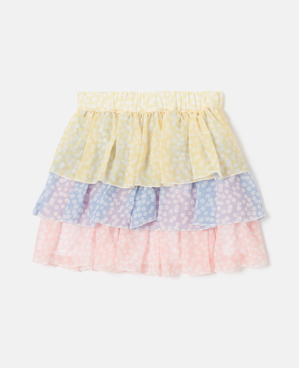 Tiered Chiffon Skirt