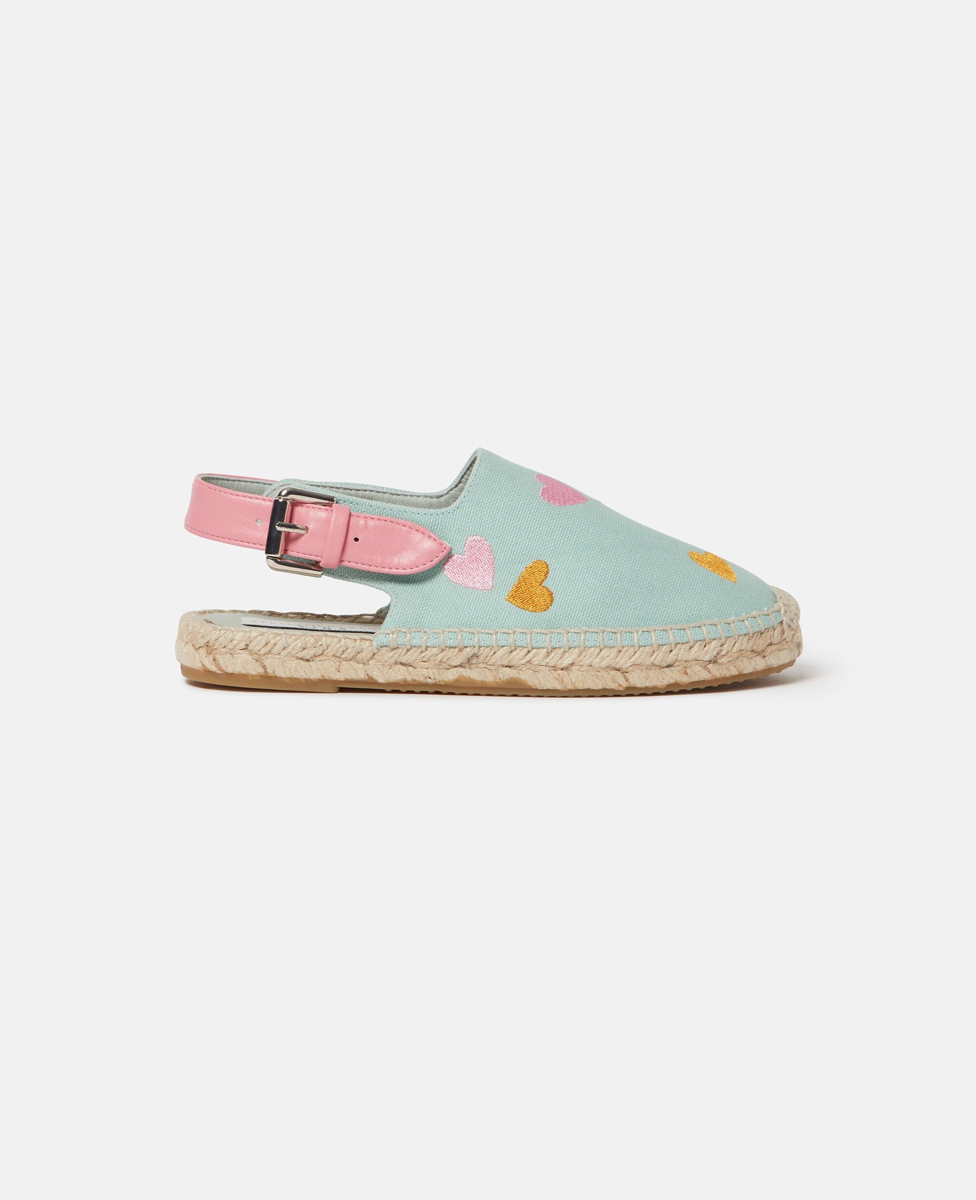 Heart-Embroidered Canvas Espadrilles