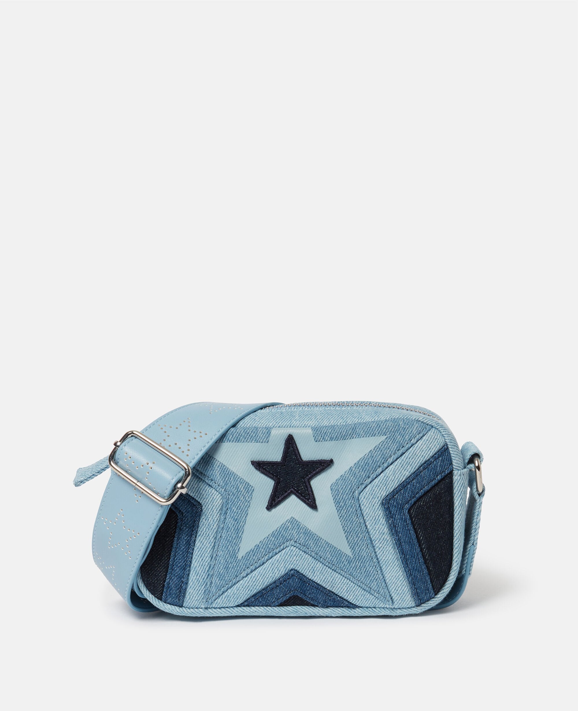 Star Motif Denim Crossbody Bag