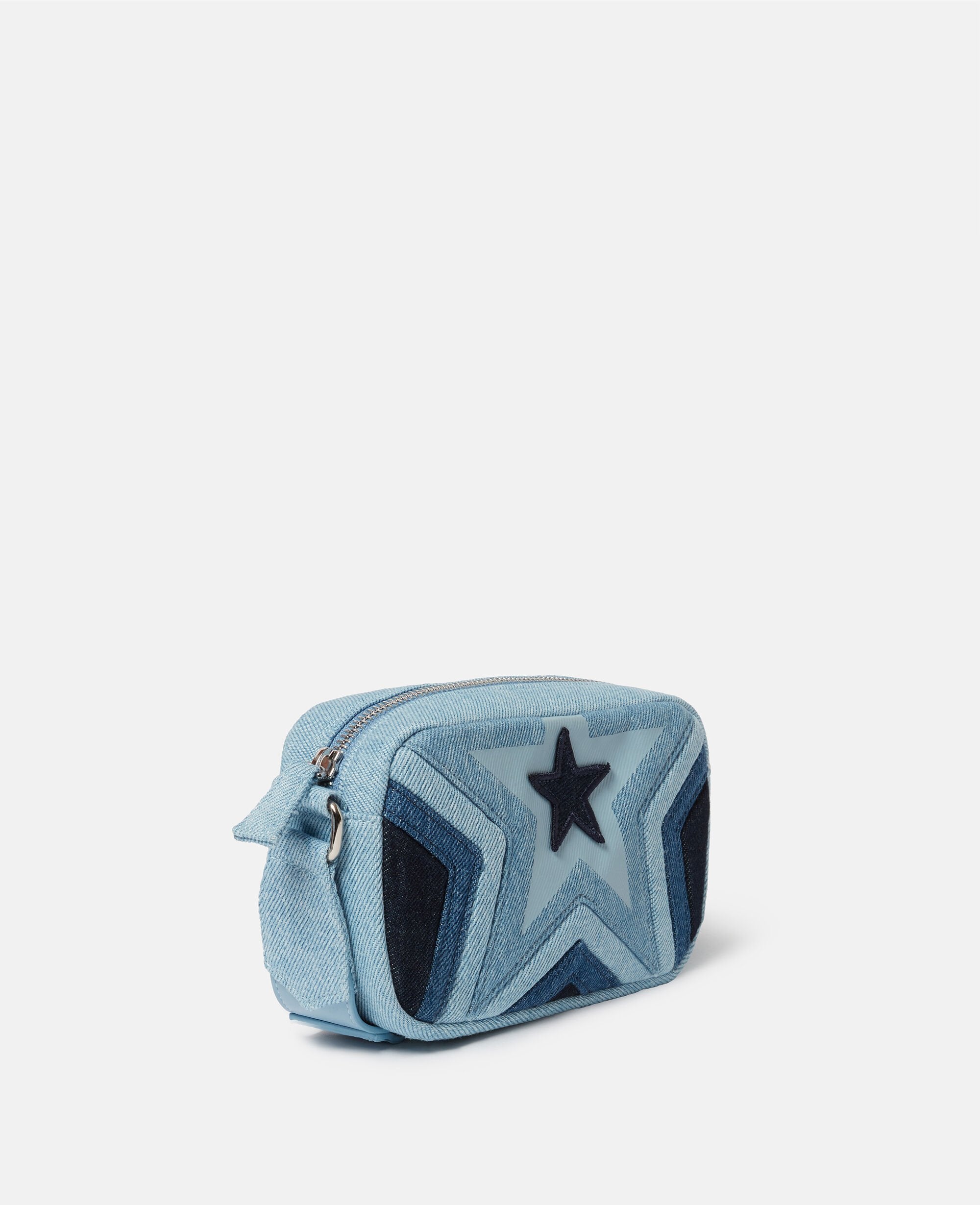 Star Motif Denim Crossbody Bag