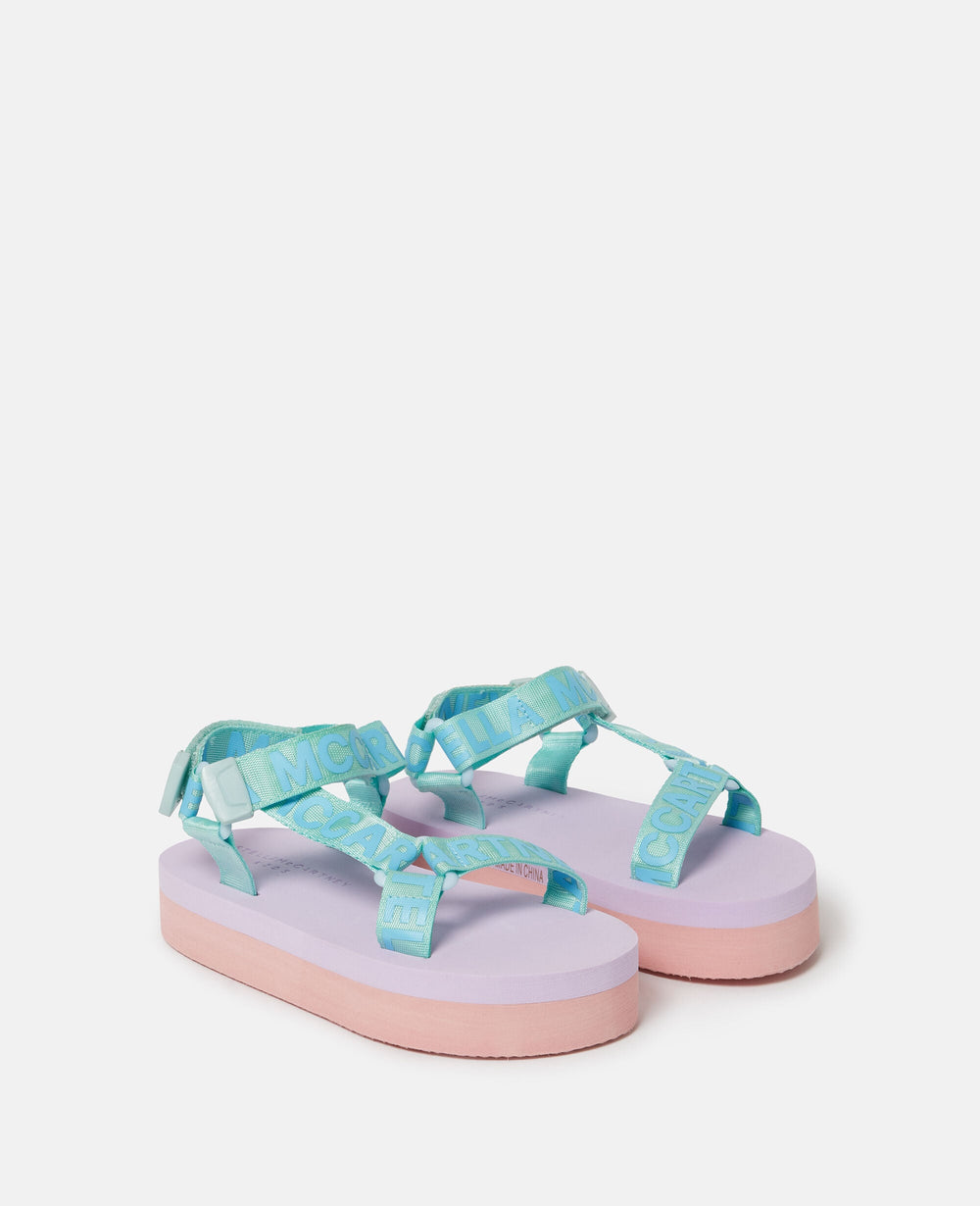 Two-Tone Platform Sandals