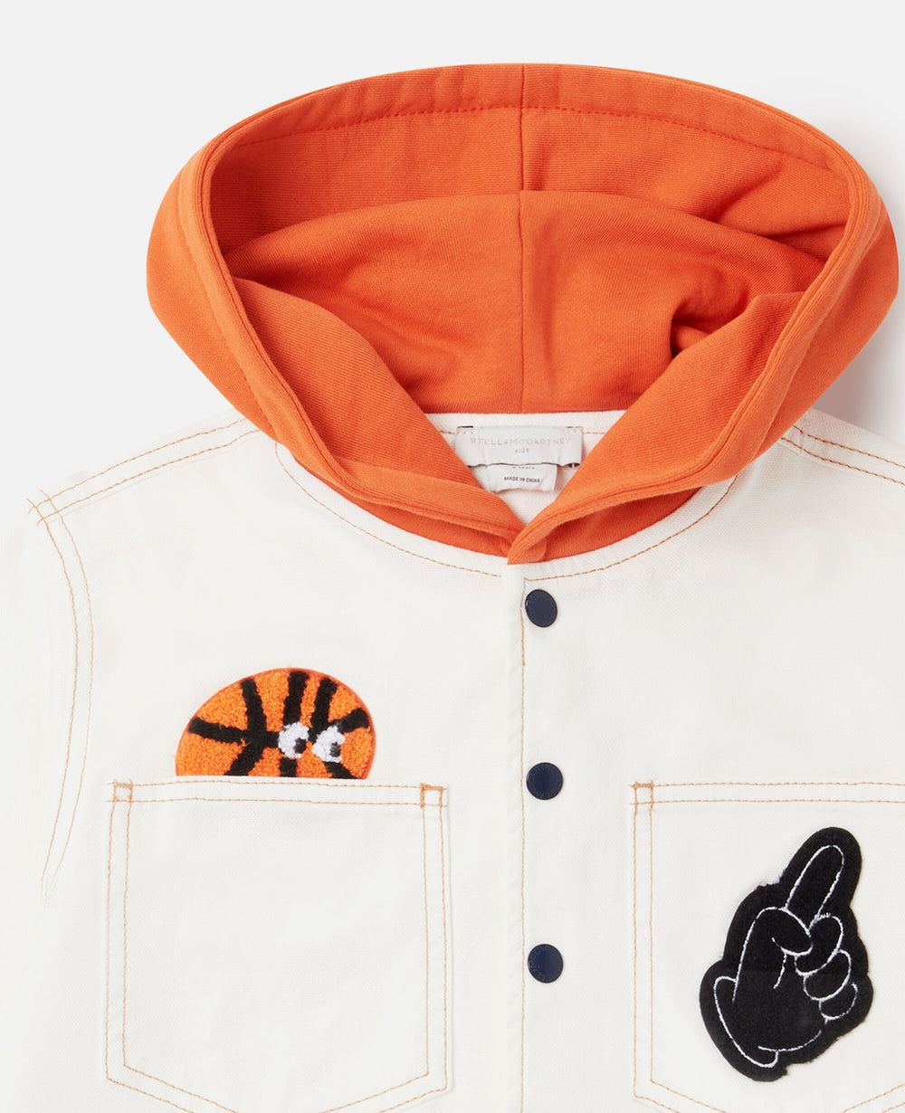 Sports Motif Hooded Jacket