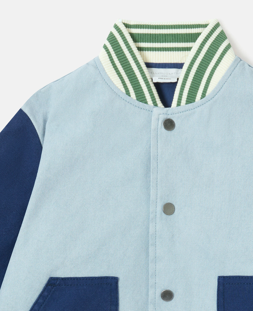 Color Blocked Varsity Jacket