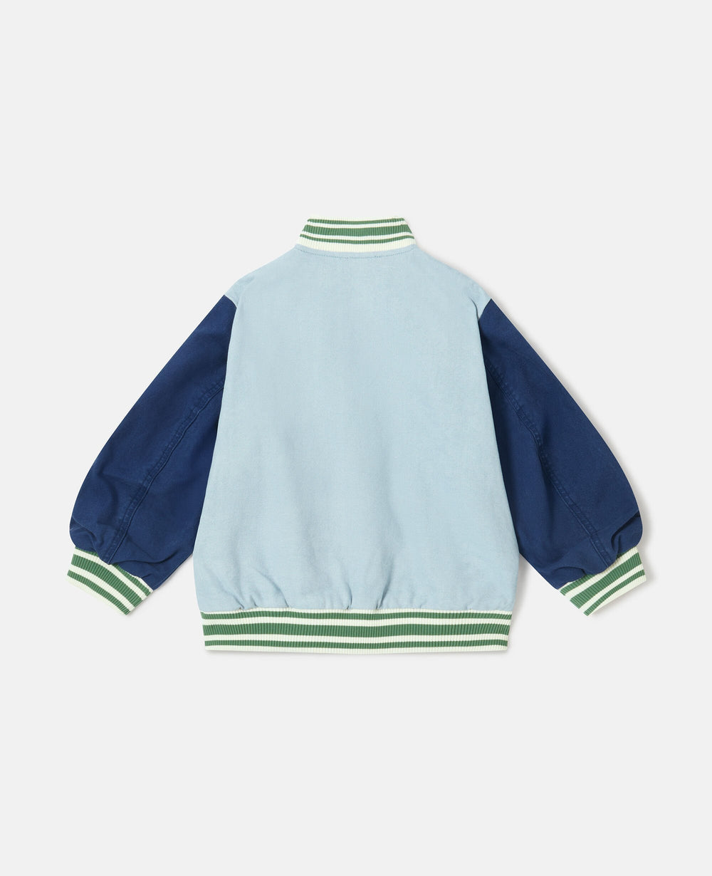 Color Blocked Varsity Jacket