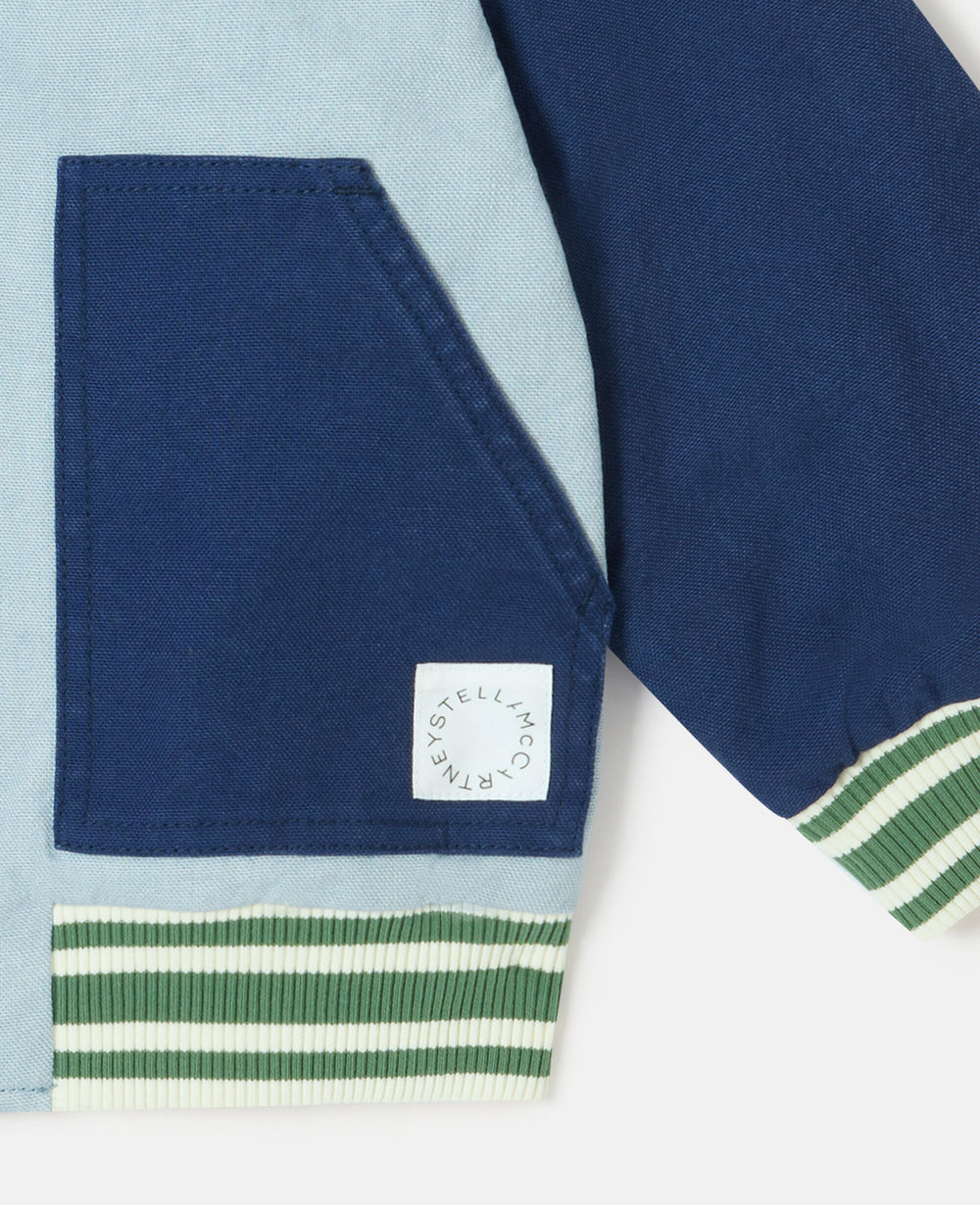 Color Blocked Varsity Jacket