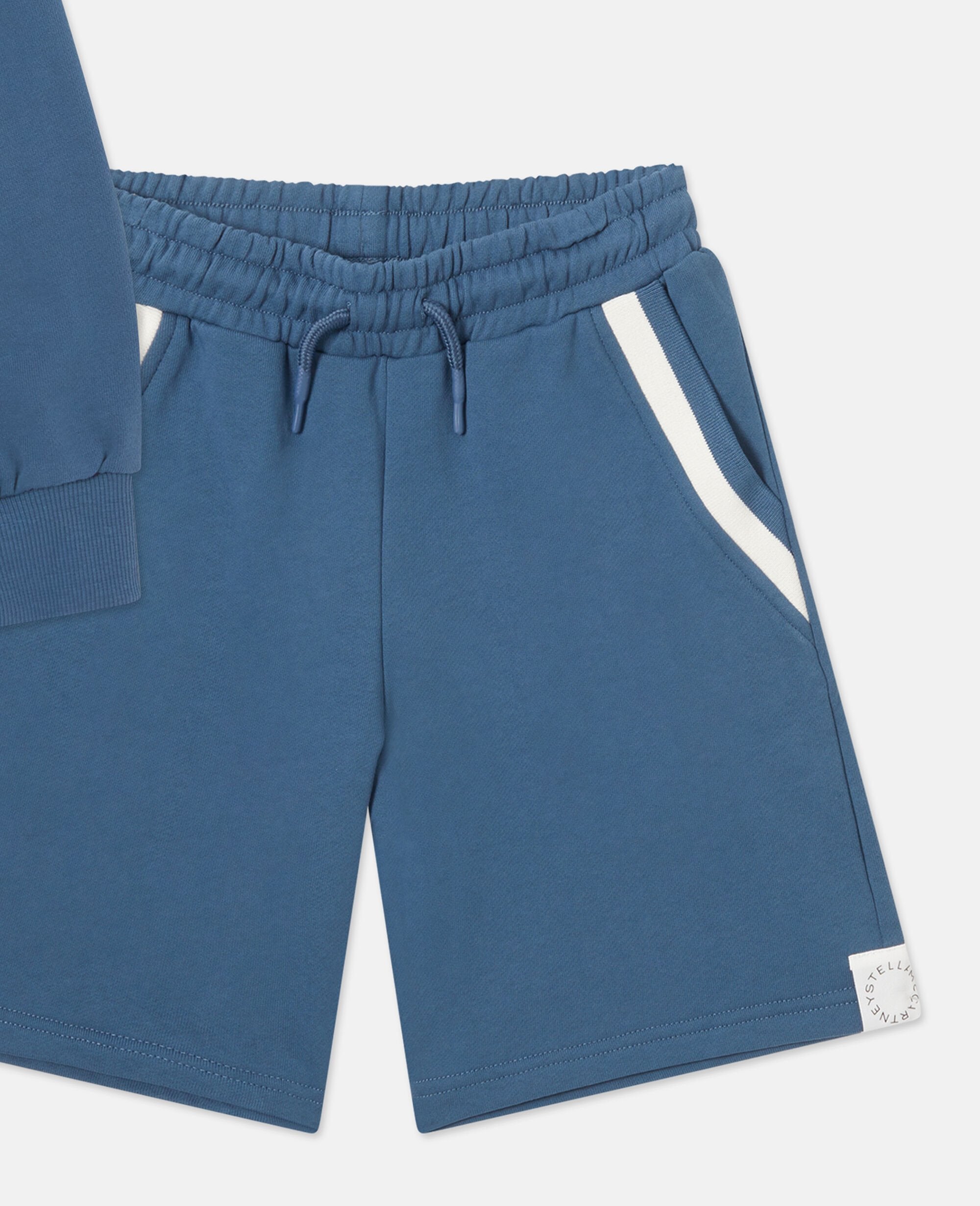 Stripe Hoodie And Shorts Set