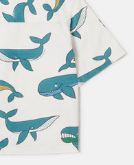 Whale Print Cotton Shirt