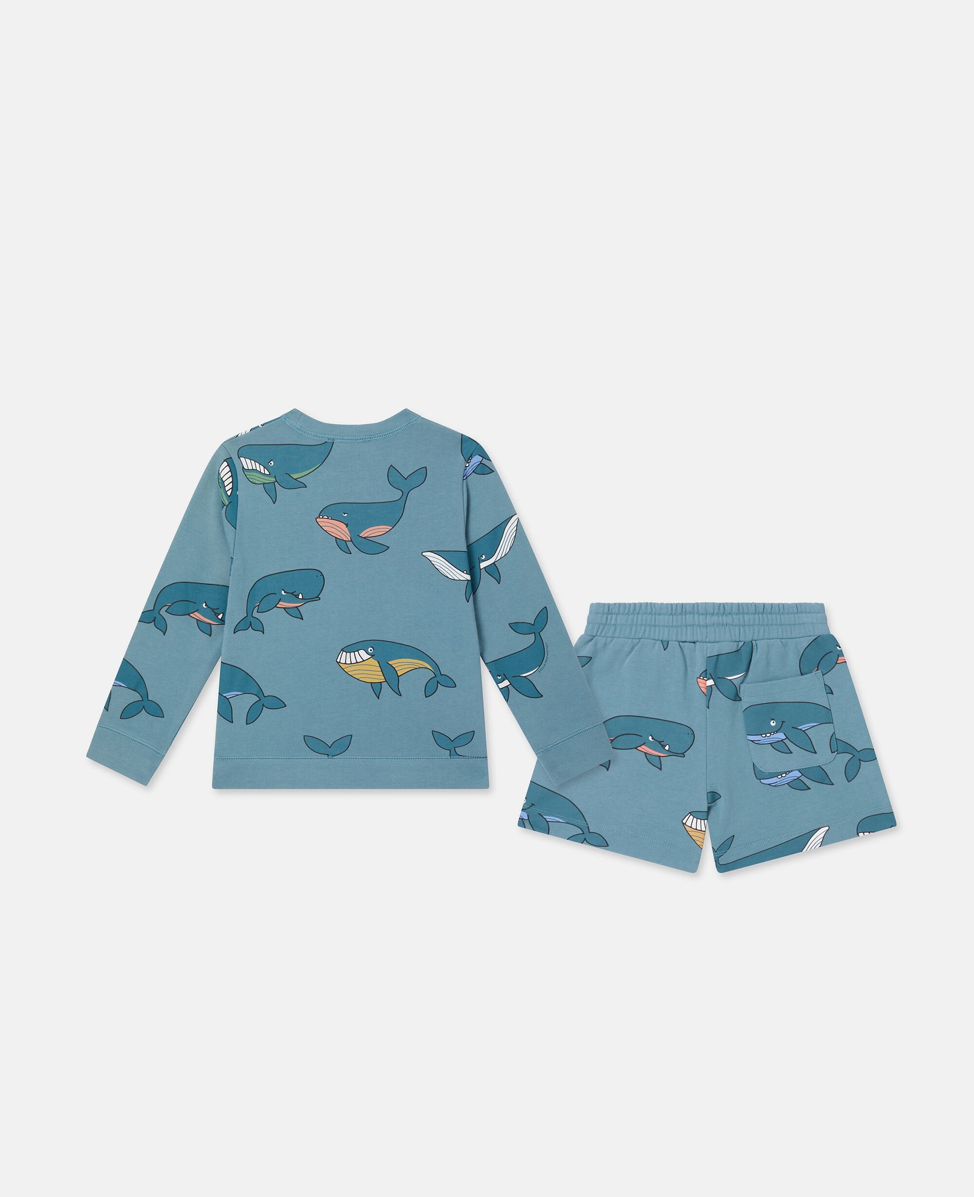 Whale Print Sweatshirt And Sweatpants Set