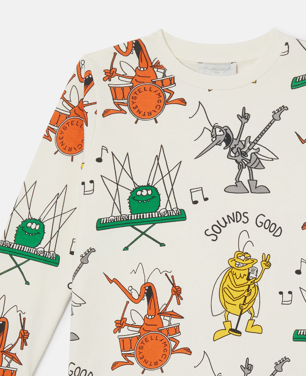 Bug Band Print Sweatshirt