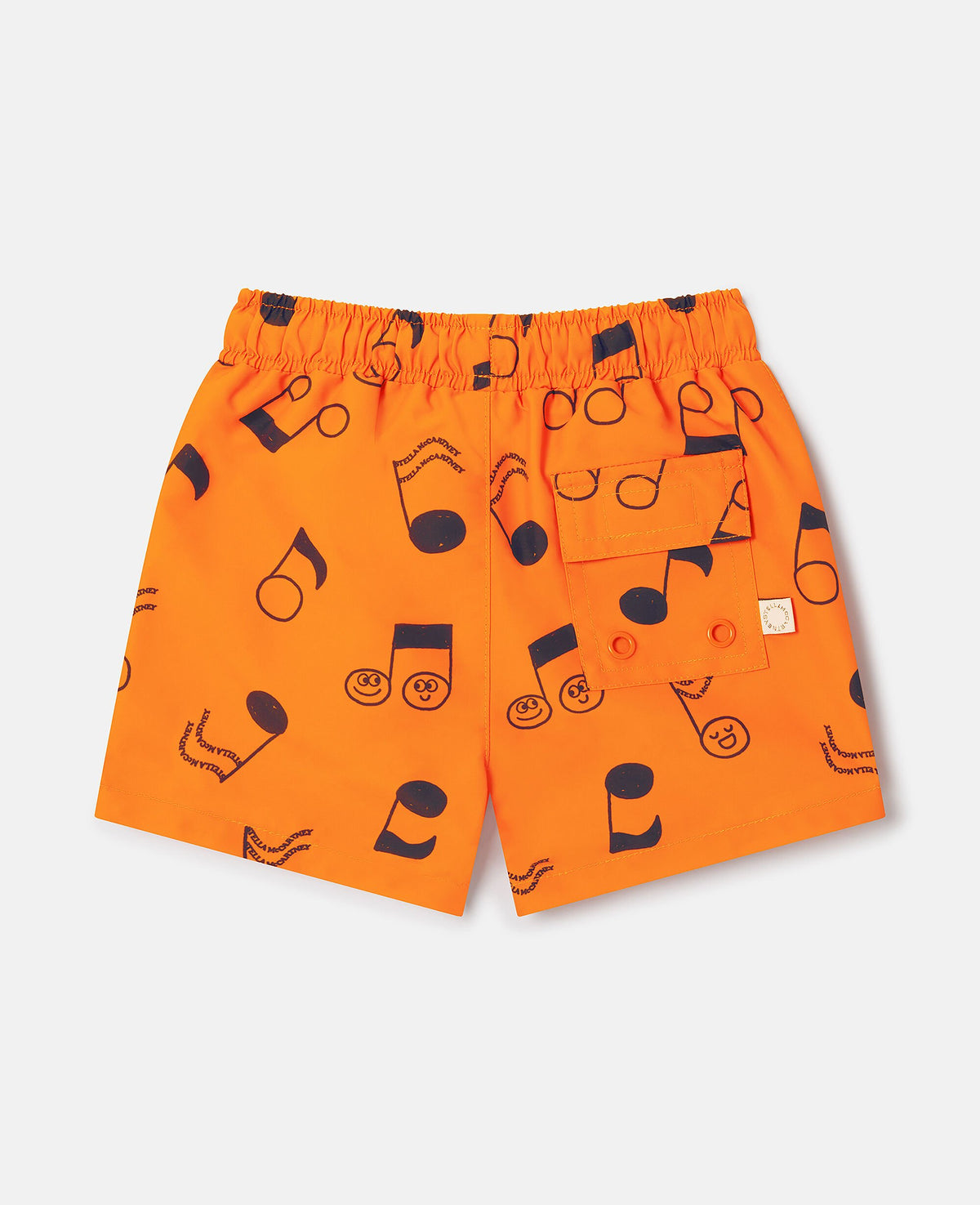 Music Notes Print Swim Shorts