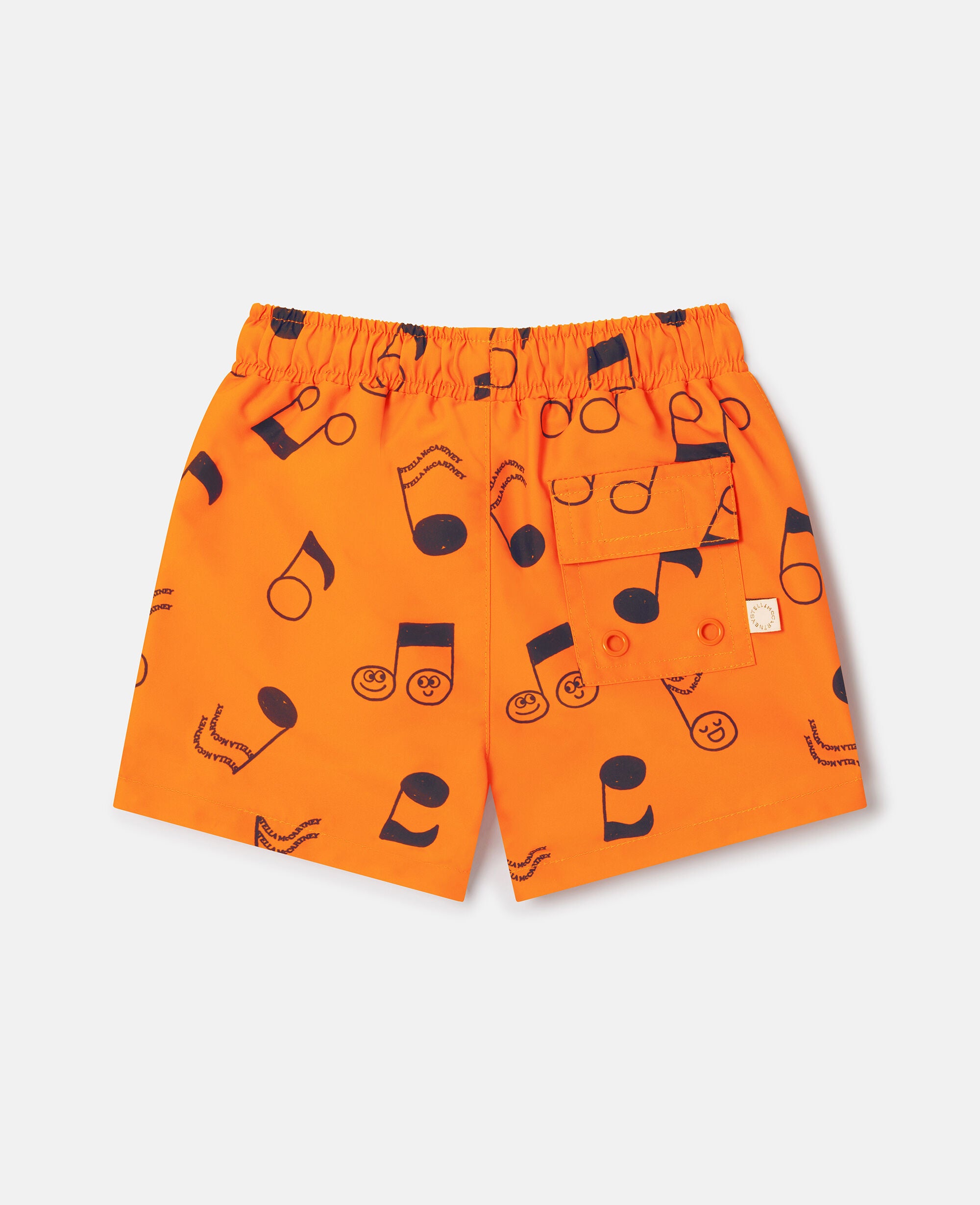 Music Notes Print Swim Shorts