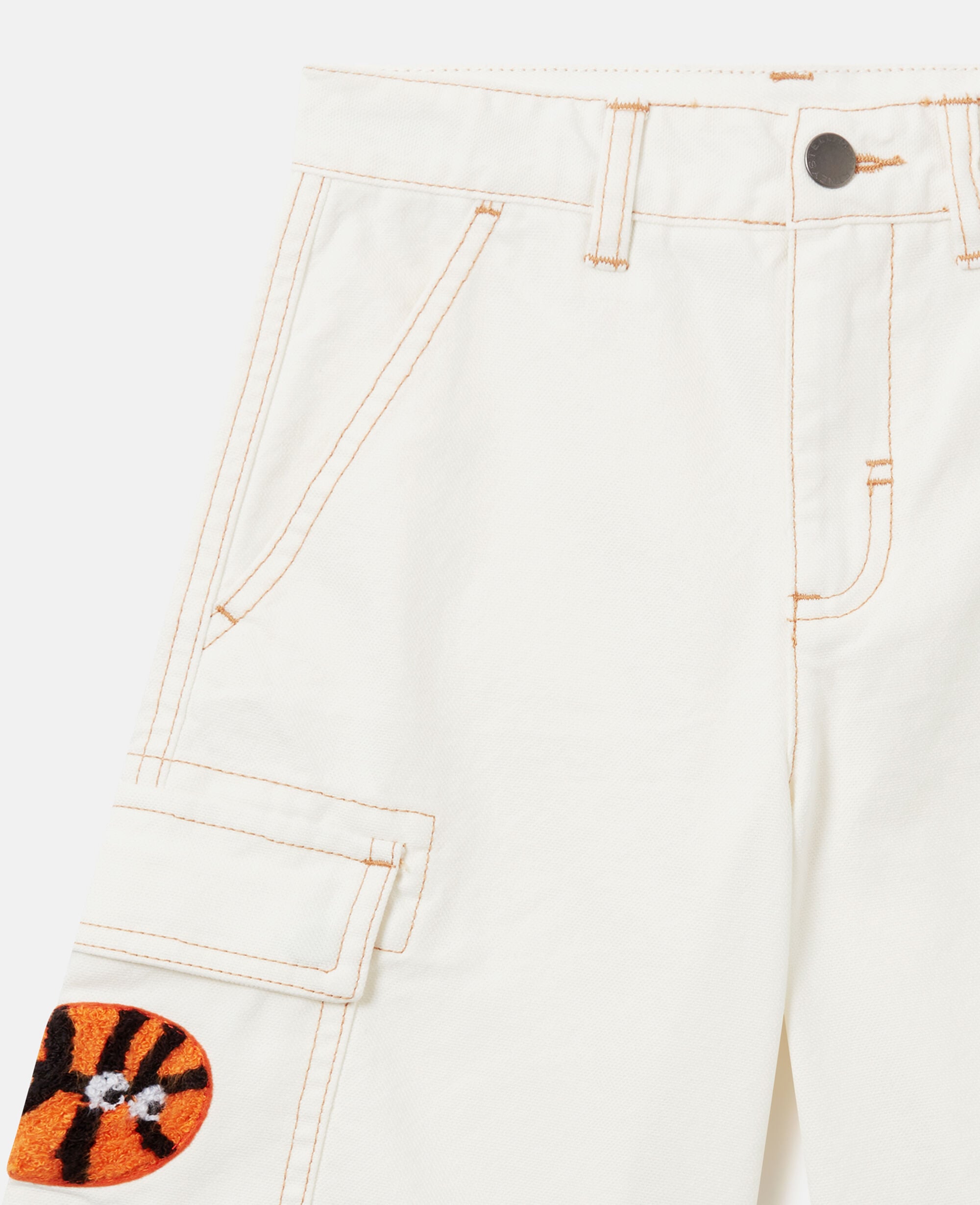 Sports Motif Canvas Shorts