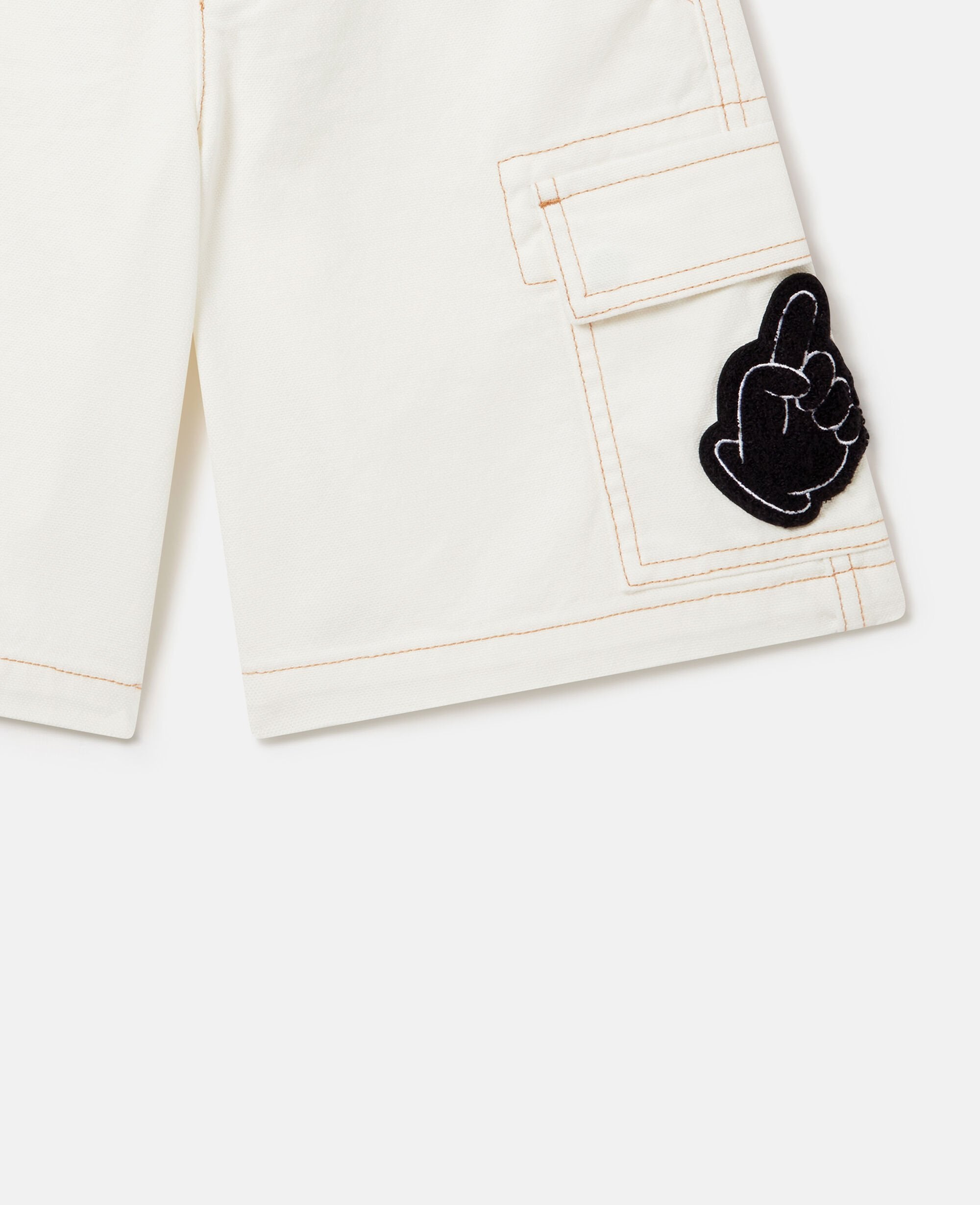 Sports Motif Canvas Shorts
