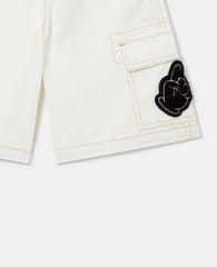 Sports Motif Canvas Shorts