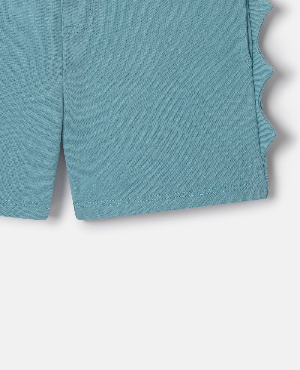 Scallop Trim Jersey Shorts