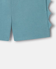 Scallop Trim Jersey Shorts