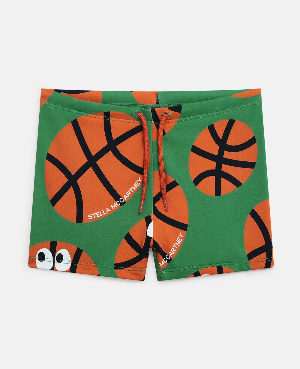 Basketball Print Swim Shorts