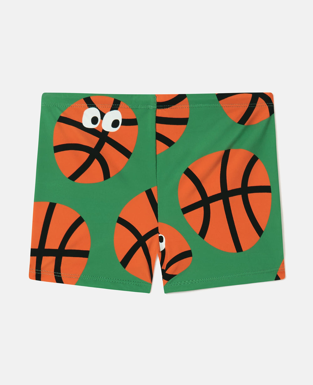 Basketball Print Swim Shorts