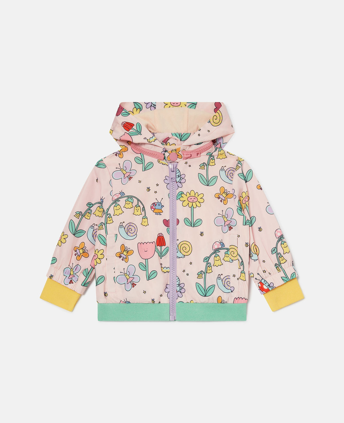 Floral Print Hooded Raincoat