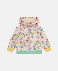 Floral Print Hooded Raincoat