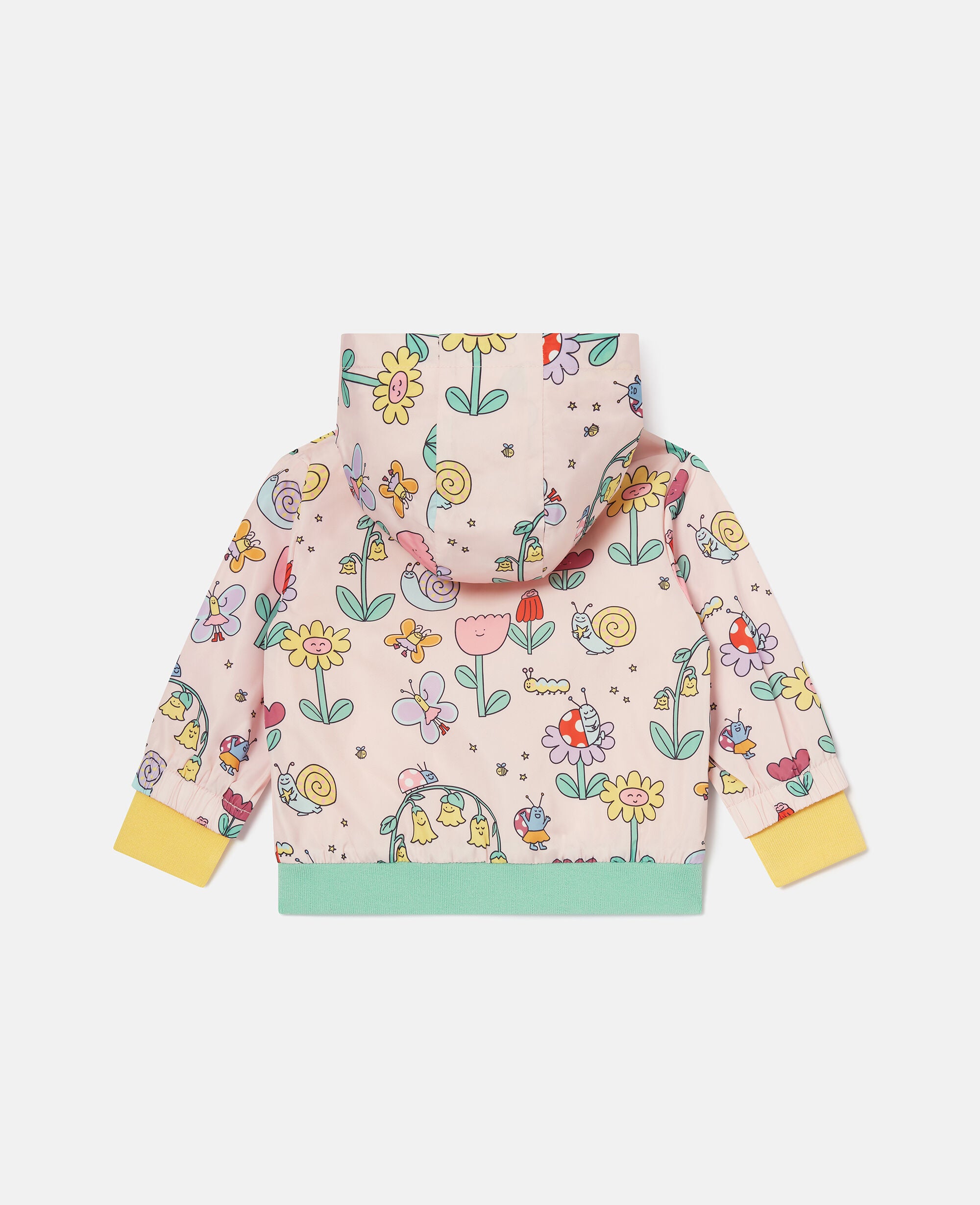 Floral Print Hooded Raincoat