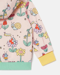 Floral Print Hooded Raincoat