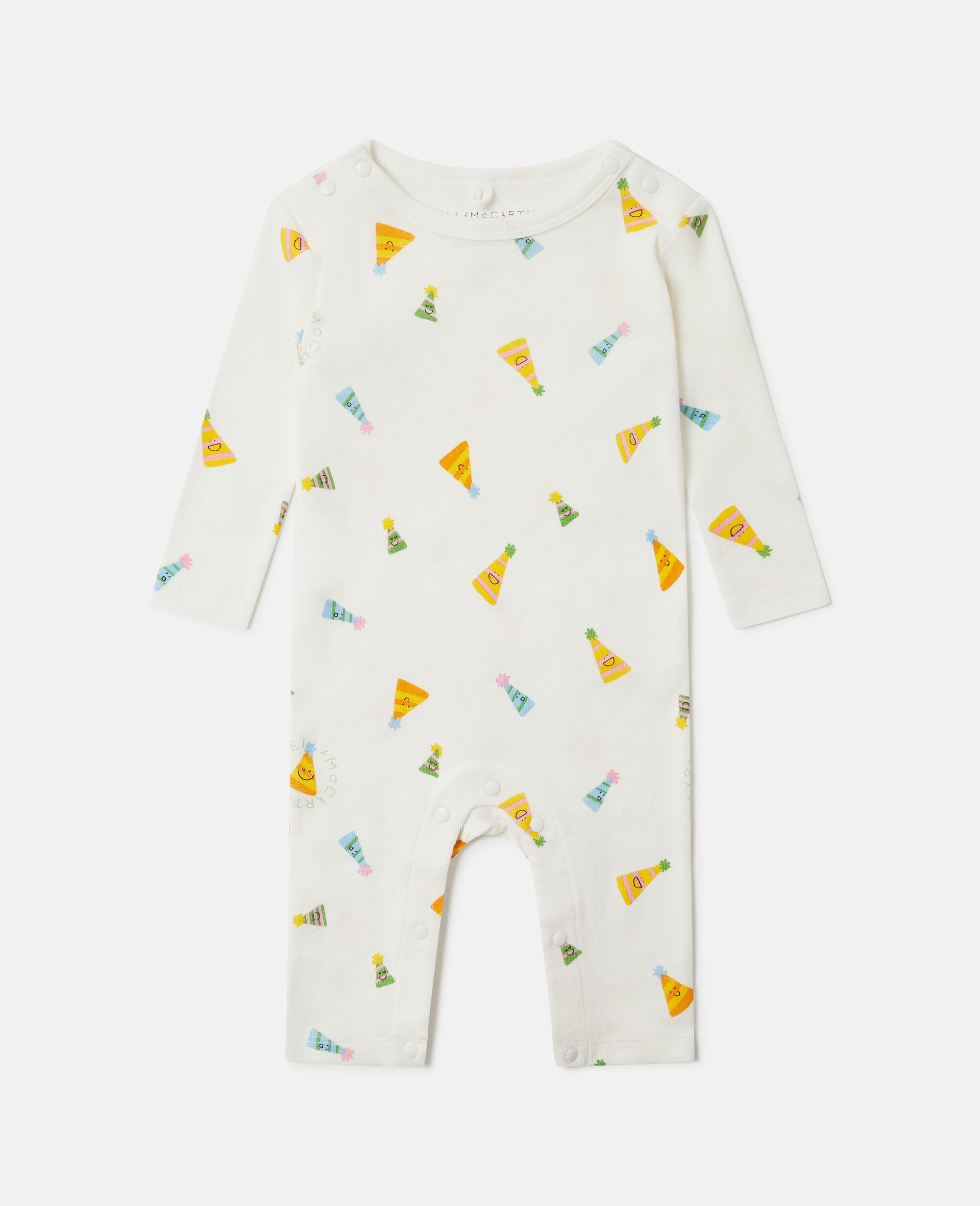 Party Hat Print Romper And All-In-One Set