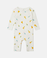 Party Hat Print Romper And All-In-One Set
