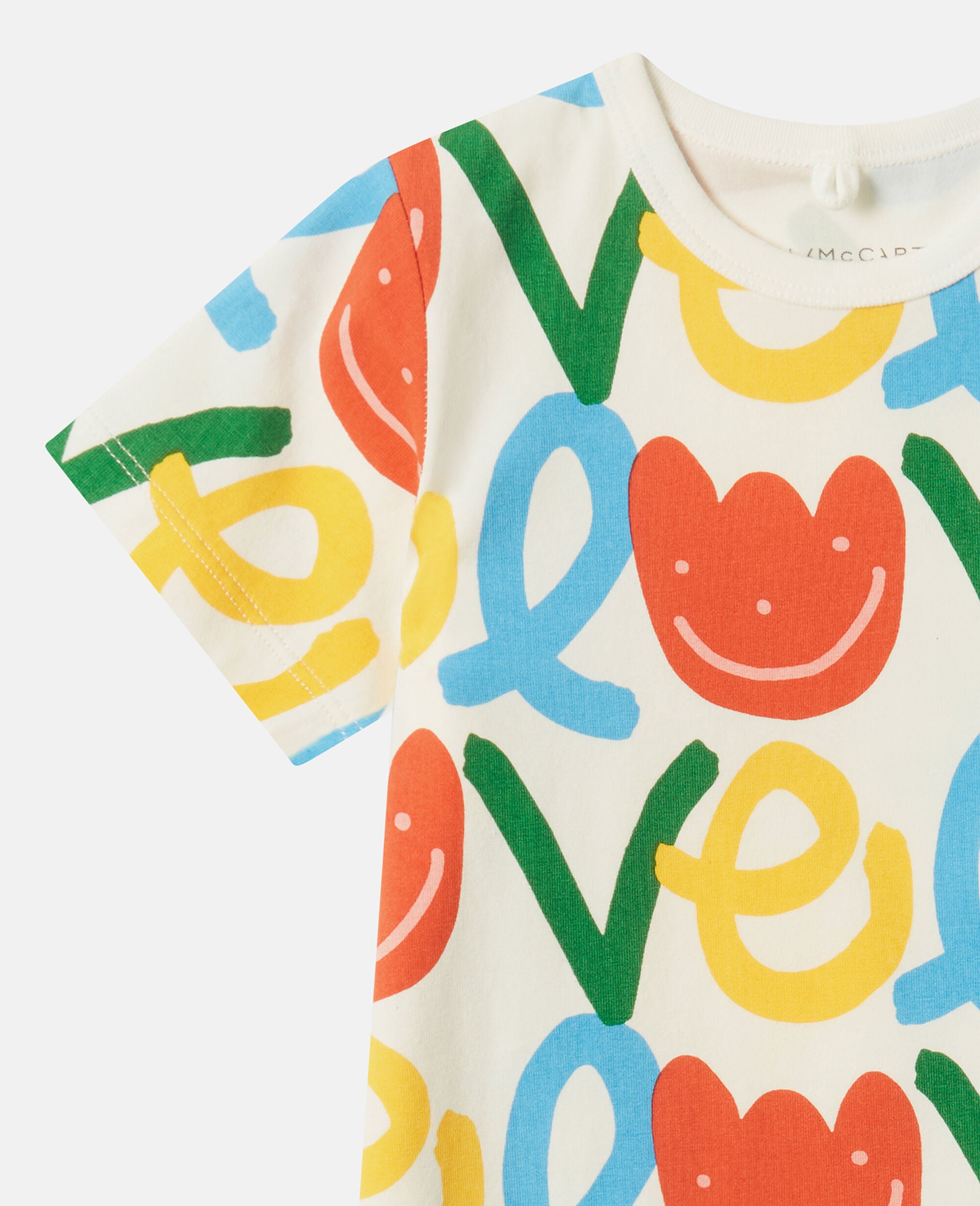 All-Over Love Print Romper