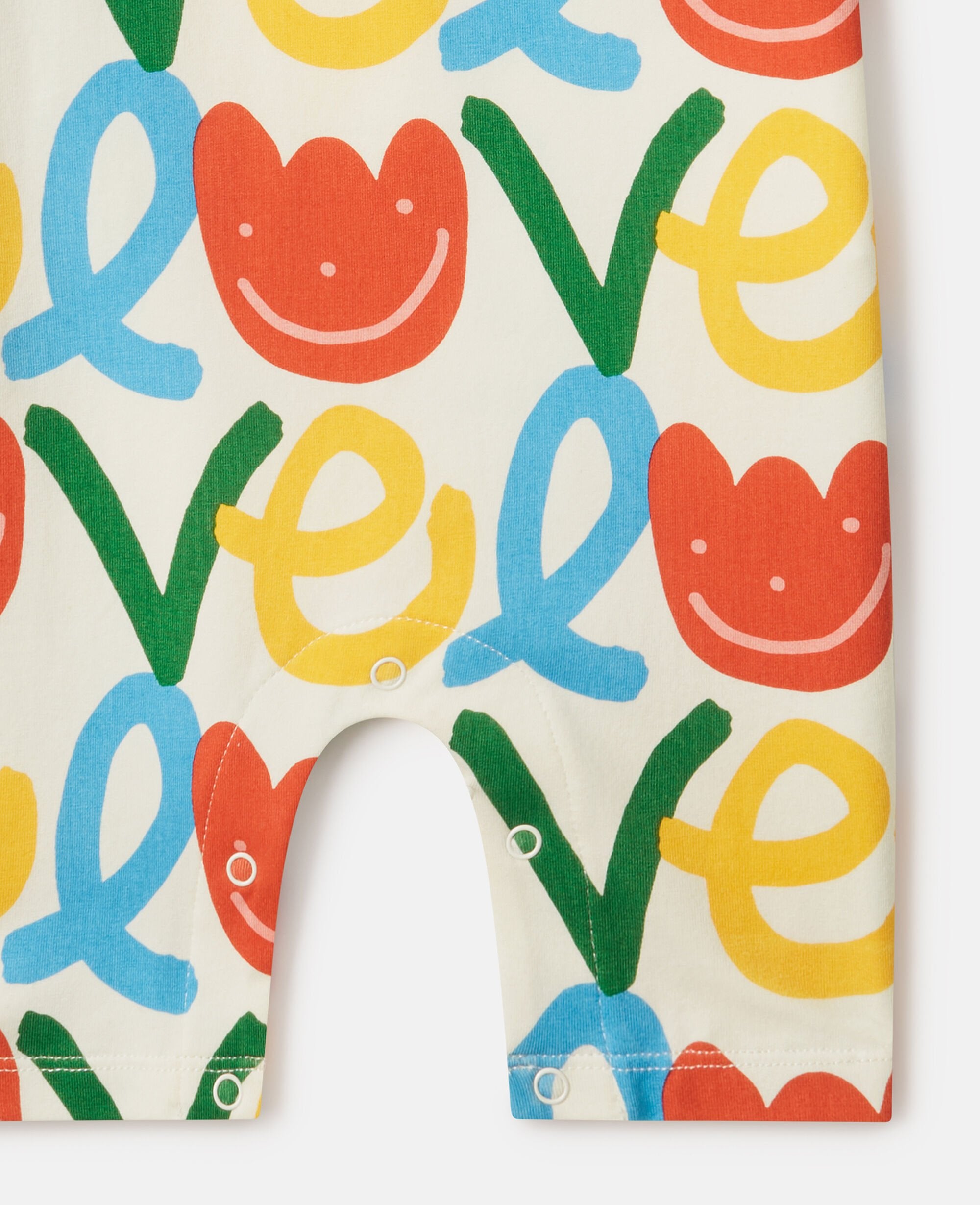 All-Over Love Print Romper