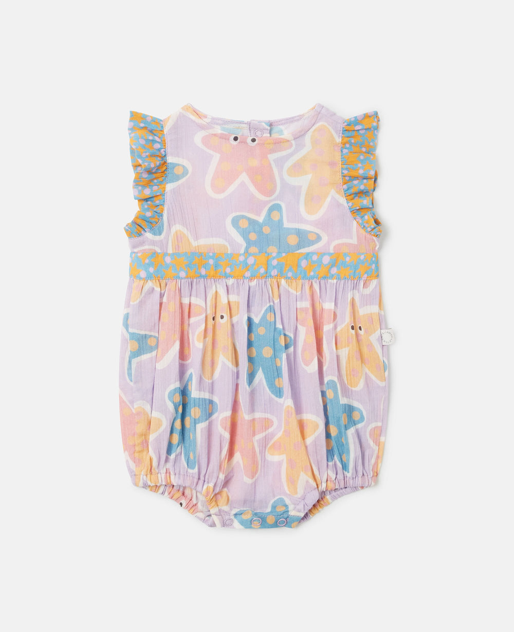 Starfish Print Cotton Romper