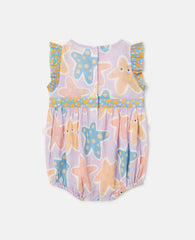 Starfish Print Cotton Romper