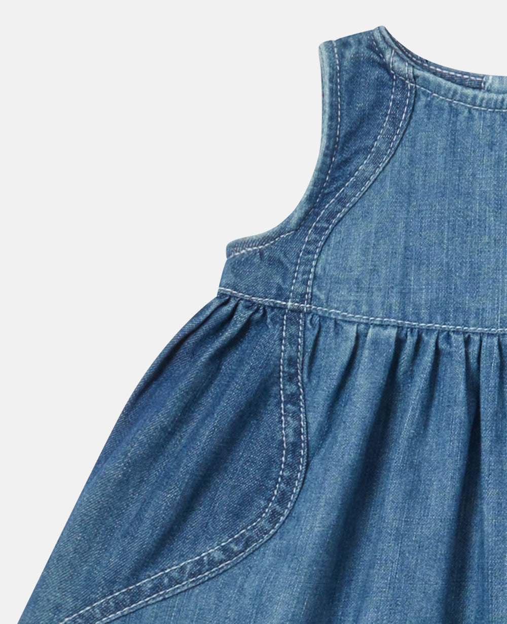 Denim Tiered Dress