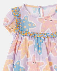 Starfish Print Ruffle Top And Bloomer Set