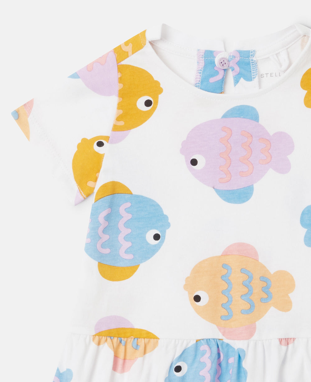 Fish Print Jersey Dress