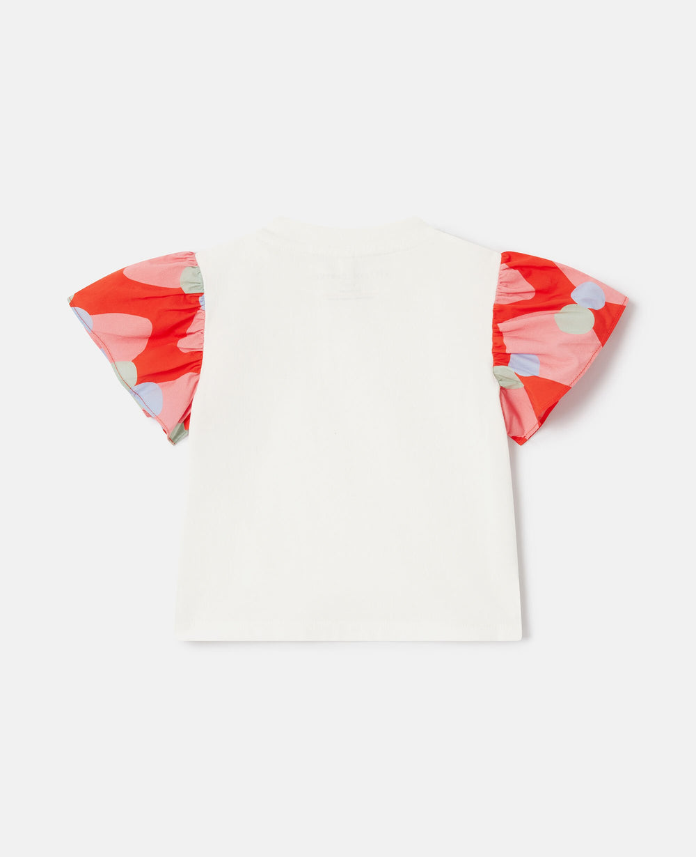Contrast Sleeve Graphic T-Shirt