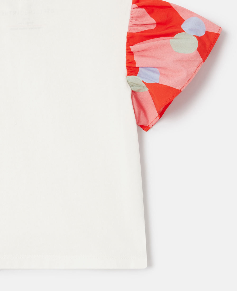Contrast Sleeve Graphic T-Shirt