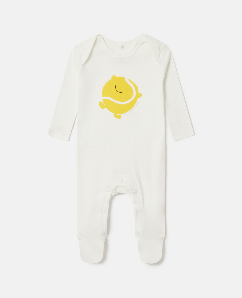 Tennis Ball Graphic Hat And Romper Set
