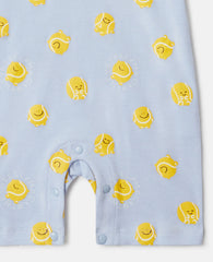 Tennis Ball Print Bib And Romper Set