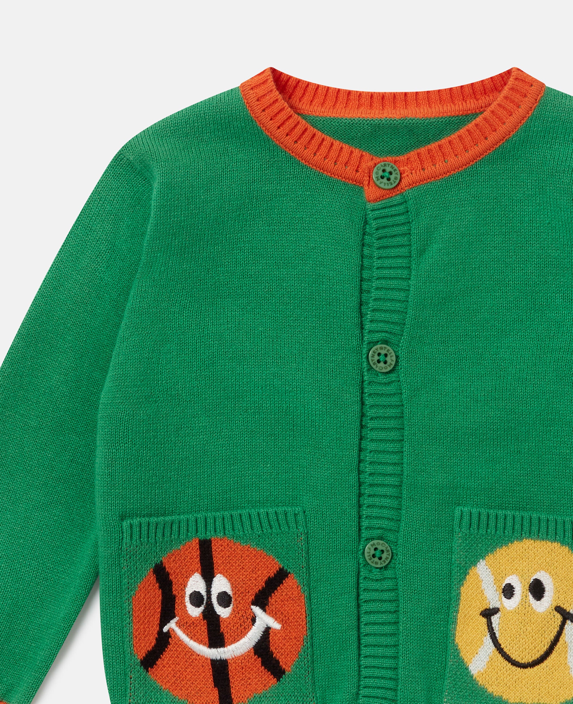 Sports Motif Knitted Cardigan