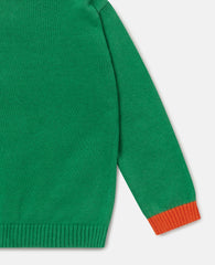 Sports Motif Knitted Cardigan