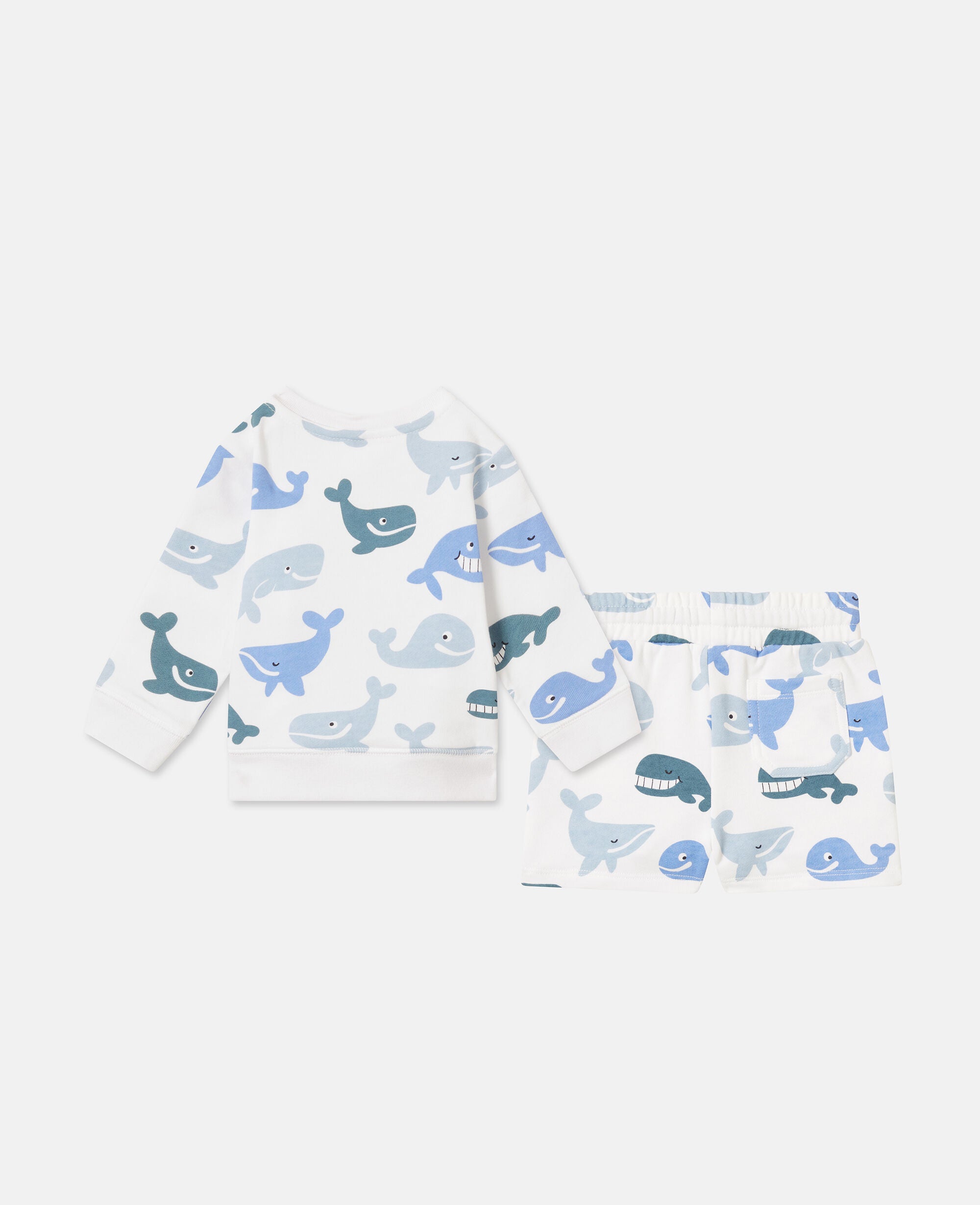 Whale Print Jersey Top And Shorts Set