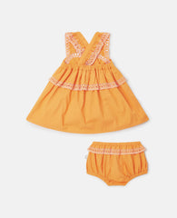 Popeline Dress and Bloomers Set