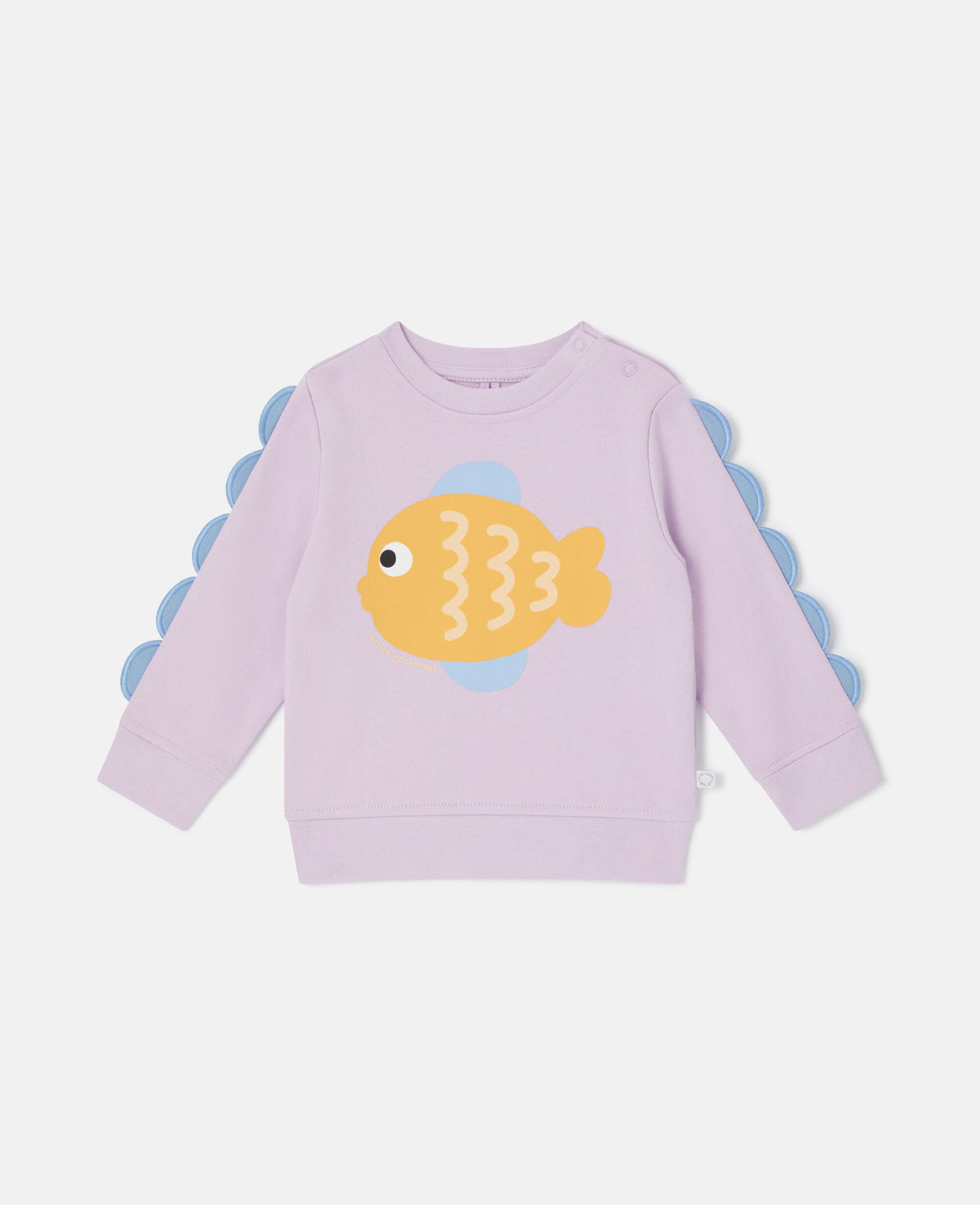 Fish Graphic Scallop Sleeve Sweatshirt