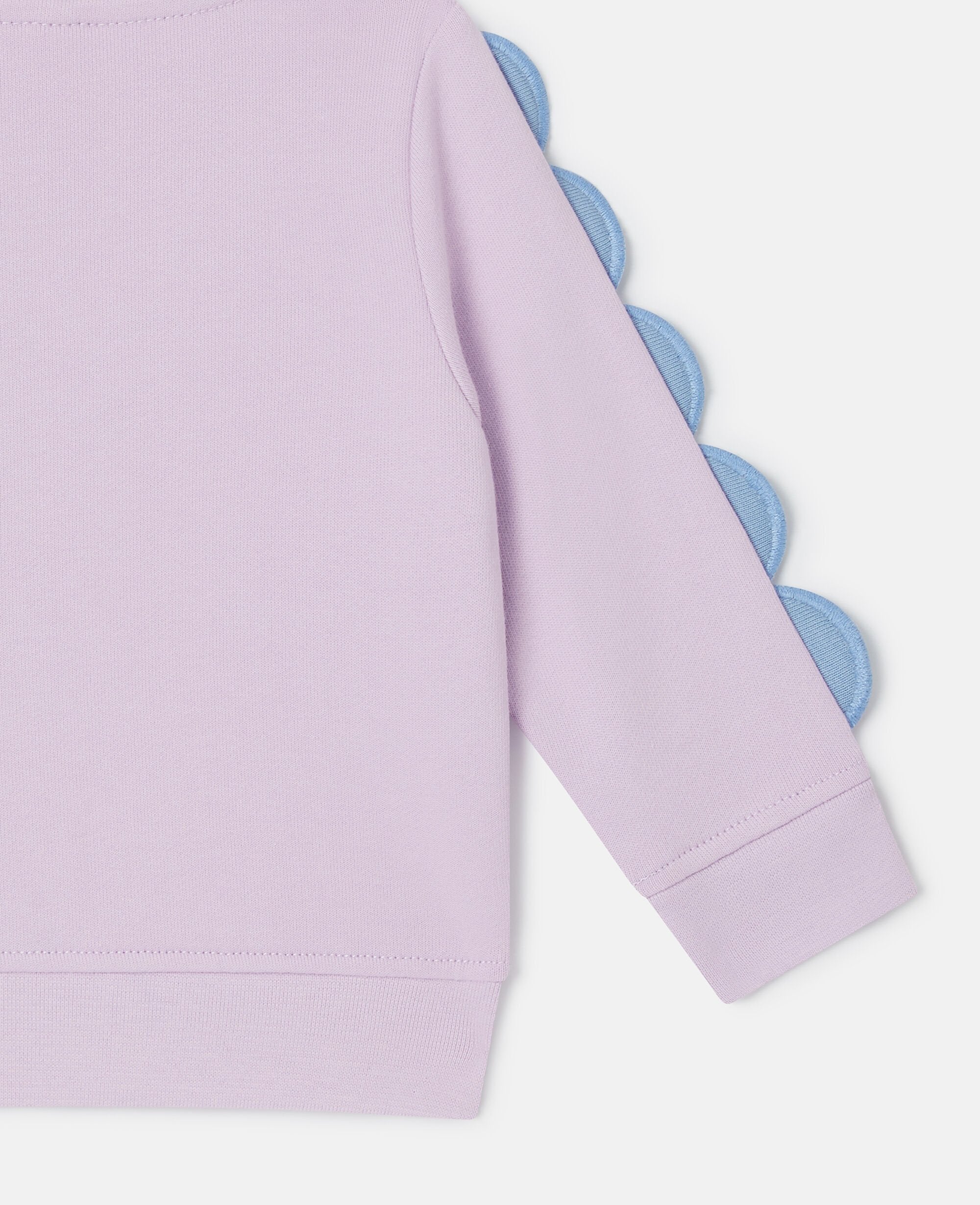 Fish Graphic Scallop Sleeve Sweatshirt