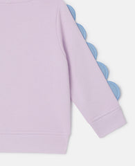 Fish Graphic Scallop Sleeve Sweatshirt